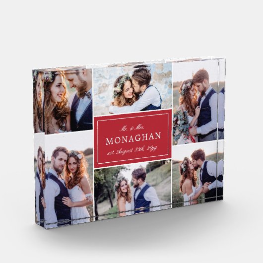 6 Foto Collage | Rood (Links)