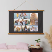 6 Foto Collage Sjabloon personaliseren Hangend Wandkleed (Slaapkamer)