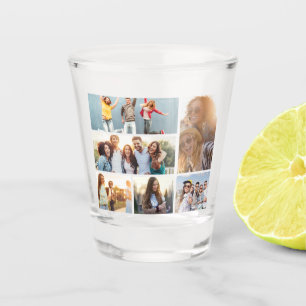 6 Foto Collage Sjabloon personaliseren Shot Glas
