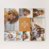 6 foto collage - terra cotta tekst - witte tekst legpuzzel (Horizontaal)