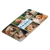 6 Foto-collage U bent mijn Funshine | Blauw Pet Magneet (Linkerzijde)