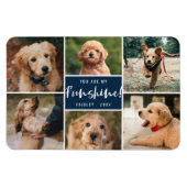 6 Foto-collage U bent mijn Funshine | Navy Pet Magneet (Horizontaal)