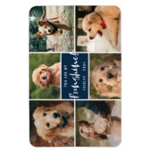 6 Foto-collage U bent mijn Funshine | Navy Pet Magneet (Verticaal)