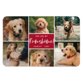 6 Foto-collage U bent mijn Funshine | Rode pet Magneet (Horizontaal)