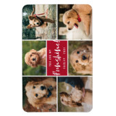 6 Foto-collage U bent mijn Funshine | Rode pet Magneet (Verticaal)