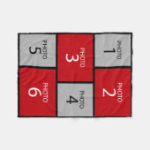 6 Foto collage - u kunt achtergrondkleur wijzigen Fleece Deken (Voorkant (Horizontaal))