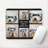 6 Foto collage - u kunt achtergrondkleur wijzigen Muismat (Met muis)