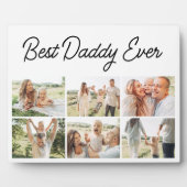 6 Foto Collage Vaderdag Beste Papa Ooit  Fotoplaat (Voorkant)