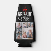 6 Foto Collage Vaderdag Grillin' & Chillin' Flesjeskoeler (Voorkant)