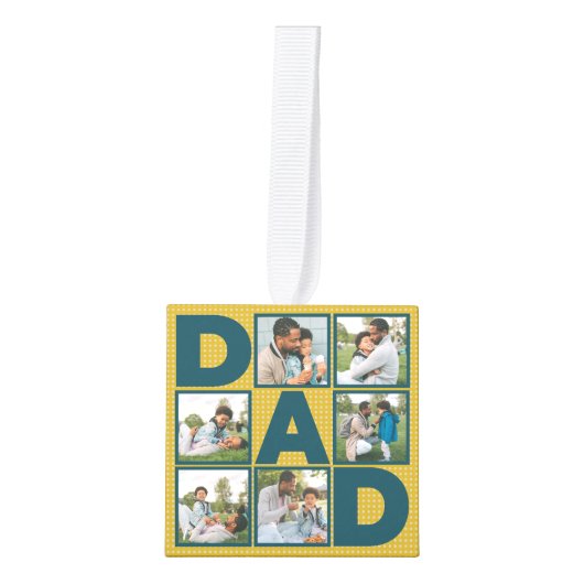 6 Foto Collage Vaderdag Verjaardag Kerstmis Decoratie (Voorkant)