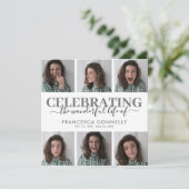 6 Foto Collage Viering van het Leven Funeral Kaart (Staand voorkant)