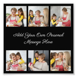 6 Foto collage Voeg een groet foto-uitbreiding toe Foto Afdruk