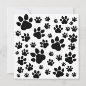 6 Foto Collage Voeg naam Dog House Paw Prints Kaar (Achterkant)