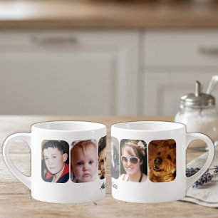 6 foto collage voeg tekst wit toe espresso kop