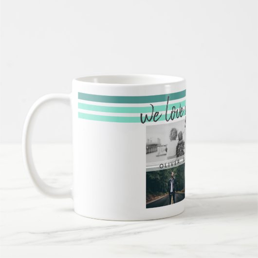 6 Foto Collage We houden van je vader vader Kinder Koffiemok (Links)