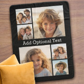 6 Foto Collage White Text — KAN Kleur bewerken Sherpa Deken