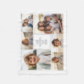 6 foto collage - witte achtergrond - grijze tekst fleece deken (Voorkant)