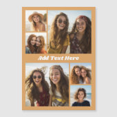 6 Foto Collage Witte Tekst - Koelkastmagneet (Voorkant)