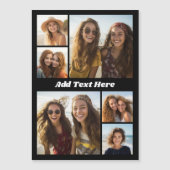 6 Foto Collage Witte Tekst - Koelkastmagneet (Voorkant)