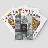 6 foto collage - zwarte achtergrond - witte tekst pokerkaarten (Achterkant)