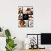 6 foto collage - zwarte achtergrond - witte tekst poster (Thuiskantoor)