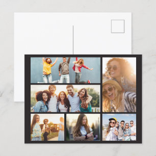 6 foto-collagesjabloon Personaliseer Feestdagenkaart