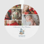 6 Foto Eerste Kerst Geboorteaankondiging Ornament (achterkant)