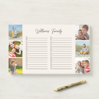 6 Foto- en familienaam Aangepaste gelinieerde take Post-it® Notes