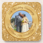 6 Foto en persoonlijke 50e Jubileum Onderzetters (Voorkant)