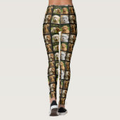 6 Foto- en tekstsjabloon Gepersonaliseerde collage Leggings (Achterkant)