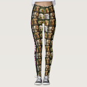 6 Foto- en tekstsjabloon Gepersonaliseerde collage Leggings (Voorkant)