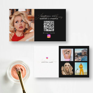 6 Foto Feed Grid Social Media QR Code Business Visitekaartje