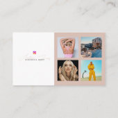 6 Foto Feed Grid Social Media QR Code Business Visitekaartje (Achterkant)