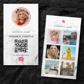 6 Foto Feed Grid Social Media QR Code Marmer Visitekaartje