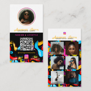 6 Foto Feed Grid Sociale Media QR Code Hip Hop Visitekaartje