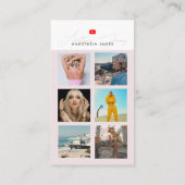 6 Foto Feed Grid Vlogger Kanaal QR Code Visitekaartje (Achterkant)