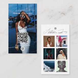 6 Foto Feed Raster Social Media QR Code Chic Visitekaartje