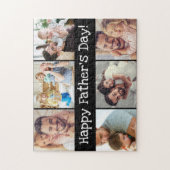 6 Foto Fun Happy Fathers Day Collage Legpuzzel (Verticaal)