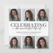 6 Foto Funeral Memorial Kaart (Voorkant)