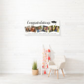 6 Foto Gefeliciteerd Geslaagd 2026 Afstuderen Wit Spandoek (Insitu)