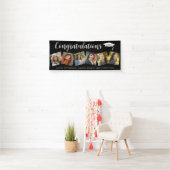 6 Foto Gefeliciteerd Geslaagd 2026 Afstuderen Zwar Spandoek (Insitu)