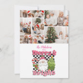 6 Foto geruit Vrolijk & Helder Kerstmis Feestdagenkaart (Voorkant)