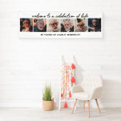 6-Foto Handgeschreven Script Viering van het Leven Spandoek (Insitu)