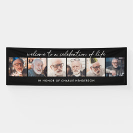 6-Foto Handgeschreven Script Viering van het Leven Spandoek