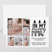 6 foto in mijn vrolijke zwangere tijdperk kerst feestdagenkaart (Voorkant / Achterkant)