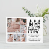 6 foto in mijn vrolijke zwangere tijdperk kerst feestdagenkaart (Staand voorkant)