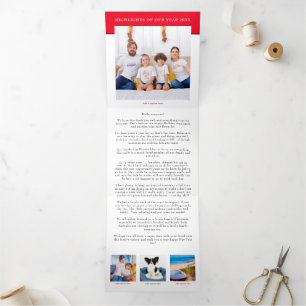 6 Foto jaar in Uitzicht feestelijke nieuwsbrief vi Drieluik Wenskaart