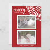 6 foto - Kerstscript en Stippen Feestdagenkaart (Voorkant)