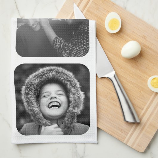 6 Foto keukendoek Sjabloon Rond Lijst Theedoek (Quarter Fold)