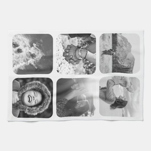 6 Foto keukendoek Sjabloon Rond Lijst Theedoek (Horizontaal)